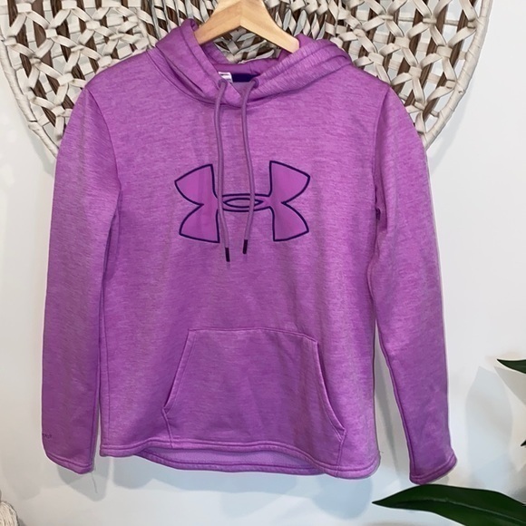 Under Armour Tops - Under Armour woman’s purple hooded sweatshirt size xsmall like new